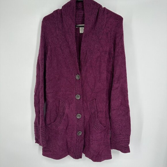 Exofficio‎ Women's Maroon / Berry Sweater Cardigan Size Medium - Picture 1 of 5